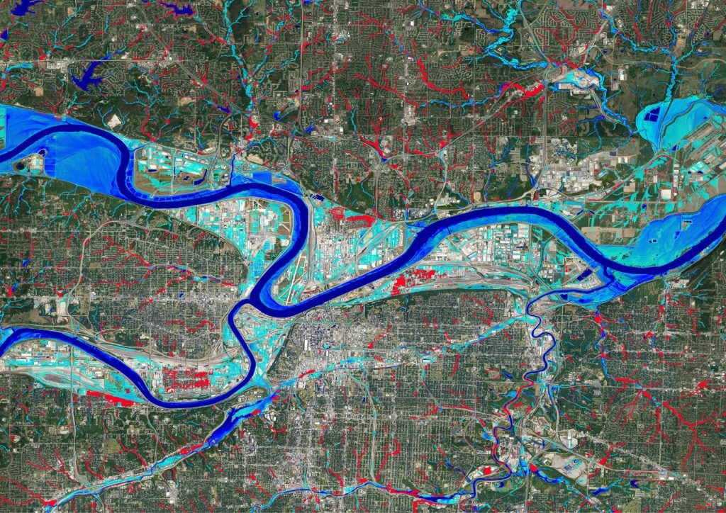 Flood map from Fathom and First Street