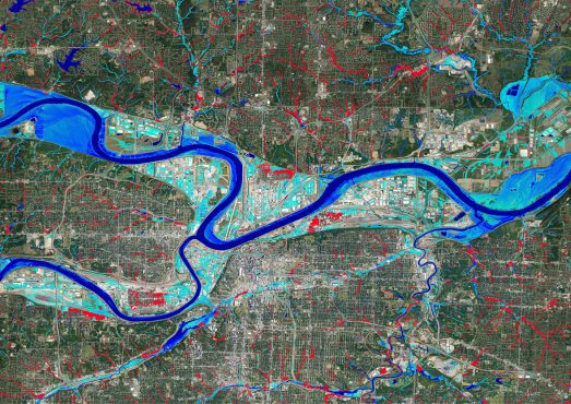 Flood map from Fathom and First Street