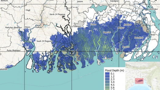 Flooding in cyclone amphan